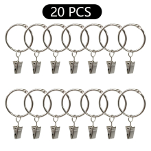 20 40 60pcs Curtain Ring Clip Rustproof Heavy Duty Drapery Clip Metal Drapery Curtain Ring Clamp For Curtains Robs Curtain Accessories