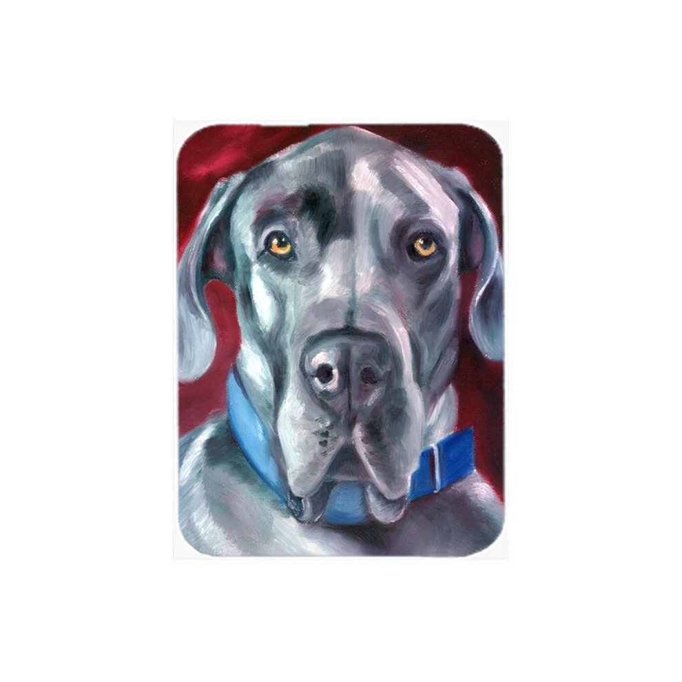 Great Dane Natural Ears Blue Collar Glass Cutting Board - Blue - Large-image-OPC-PCP7Z65-NEW
