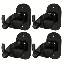 4pcs Punch Hanging Rod Clamp Telescopic Rod Hanger Curtain Rod Holder Roman Rod Hook Shower Curtain Rod Claw Hook Clamp Bracket