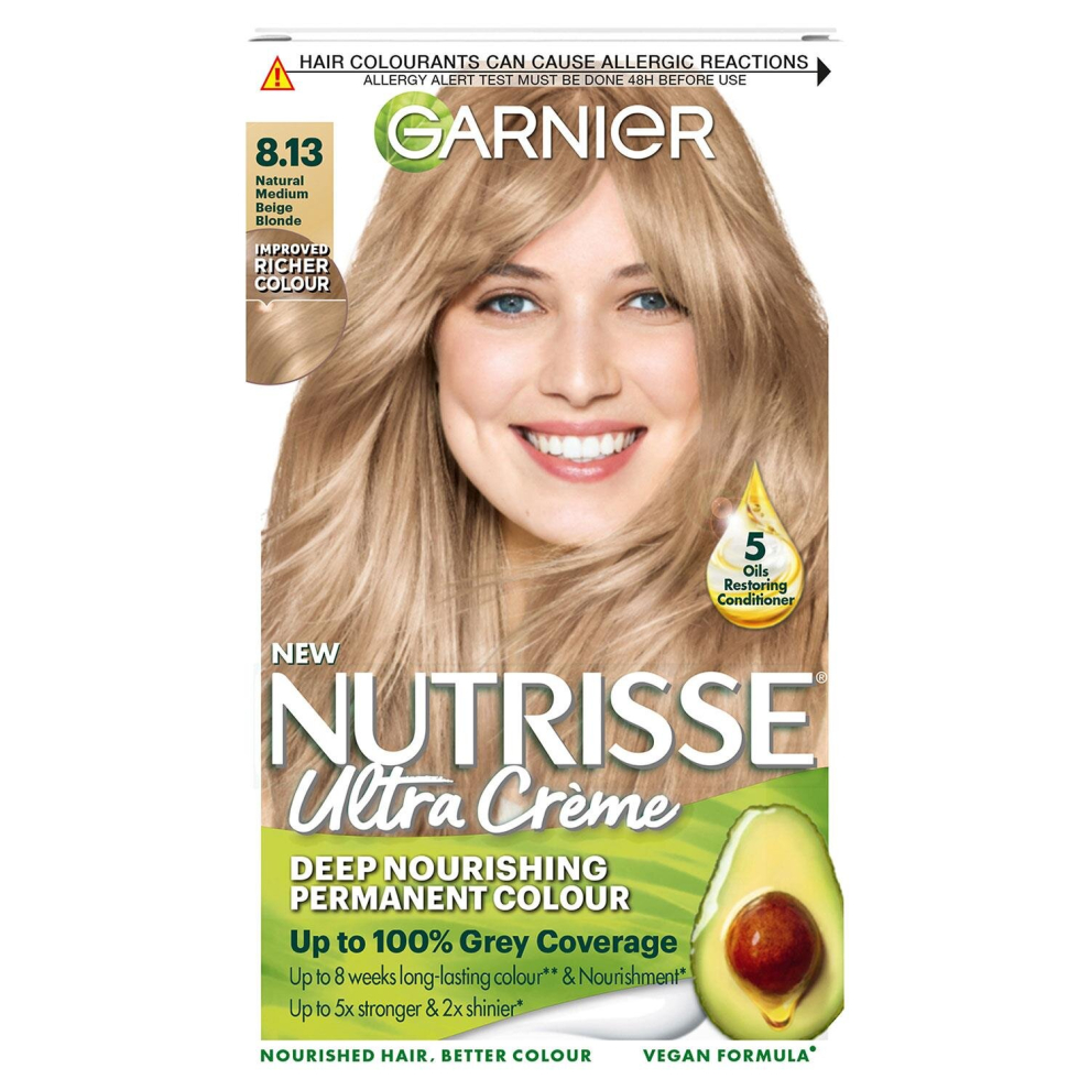 Garnier Nutrisse CrÃme Natural Medium Beige Blonde 8.13