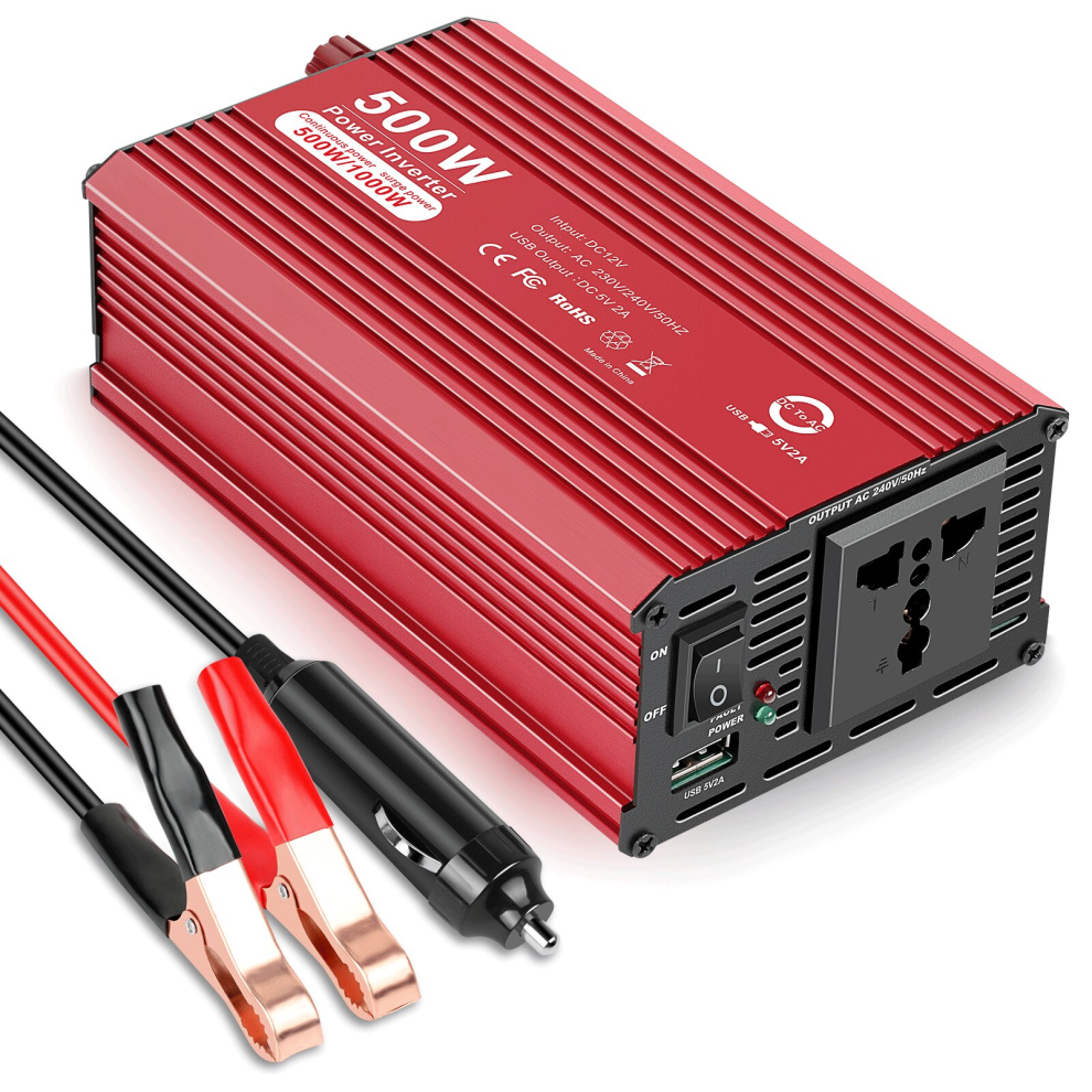 500W Power Inverter DC 12V to 230V 240V AC Transformer Car Converter 12V with USB ports