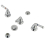 Three Handle Bidet Faucet with Brass Pop-up 1
