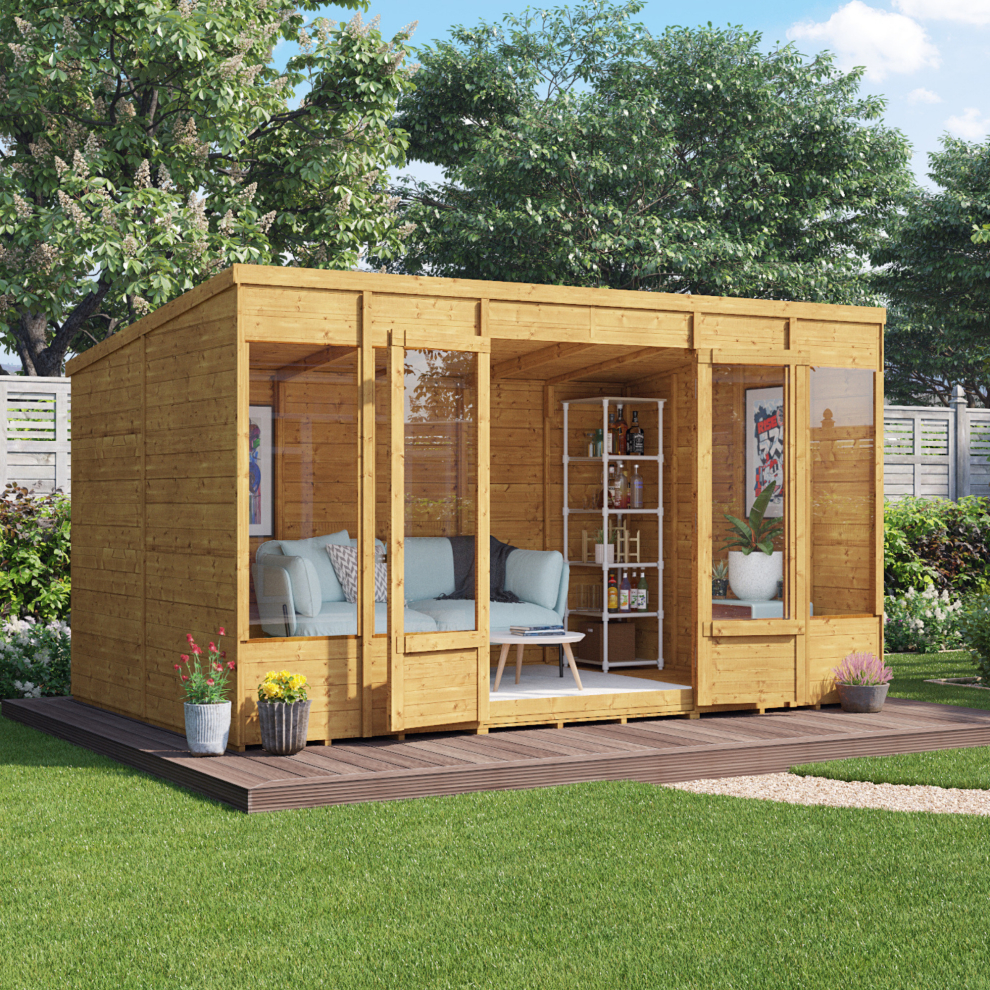 (12x8) Bella Tongue and Groove Pent Summerhouse