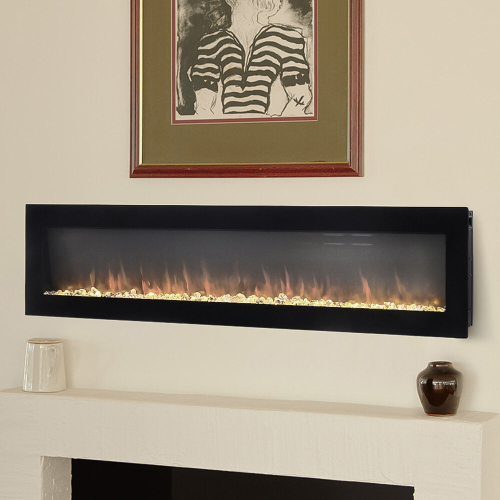 Living And Home 60 Inch Electric Fireplace 12 Flame Colors with Remote Control 1