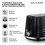 Tower Tower Solitaire Black Kettle 2 Slice Toaster Bread Bin & Canisters Set 7