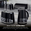 Tower Tower Solitaire Black Kettle 2 Slice Toaster Bread Bin & Canisters Set 8