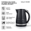 Tower Tower Solitaire Black Kettle 2 Slice Toaster Bread Bin & Canisters Set 2