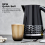 Tower Tower Solitaire Black Kettle 2 Slice Toaster Bread Bin & Canisters Set 5