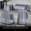 Tower Tower Solitaire Grey Kettle 2 Slice Toaster Bread Bin & Canisters Set 17