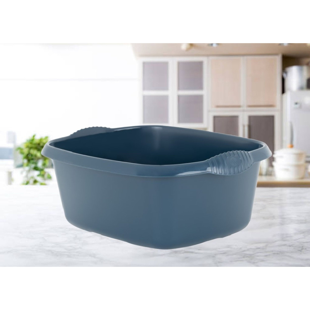 Navy Blue Washing Up Bowl Large Rectangle Plastic Sink Bowl 39cm