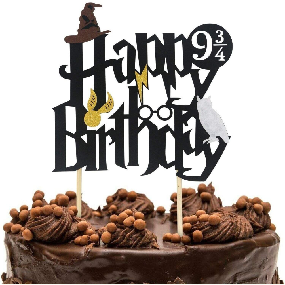 Cake Topper Harry Potter Happy Birthday Party Decoration Supplies