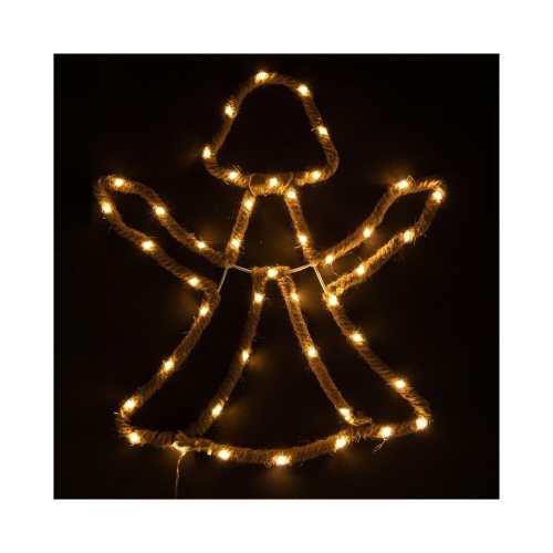 Garden Store Direct Christmas Angel Silhouette LED Hemp Rope Light