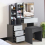 Dressing Table With Drawers Mirror Stool Set Makeup Desk Vanity Table Bedroom 2