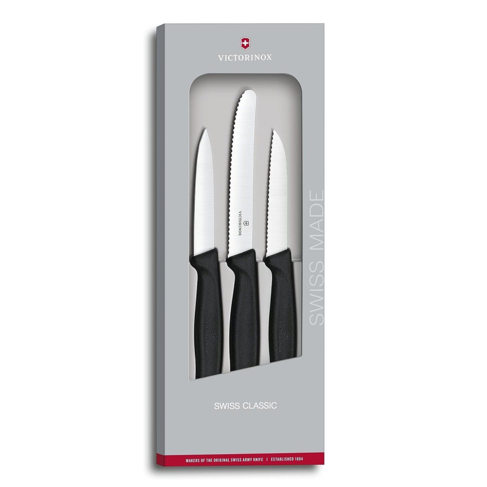 Victorinox classic 3 piece knife set black - Paring knives - tomato knife