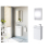 Bathroom Unit Set 400mm Vanity Unit Wall Basin Mirror White Gloss Avir 1
