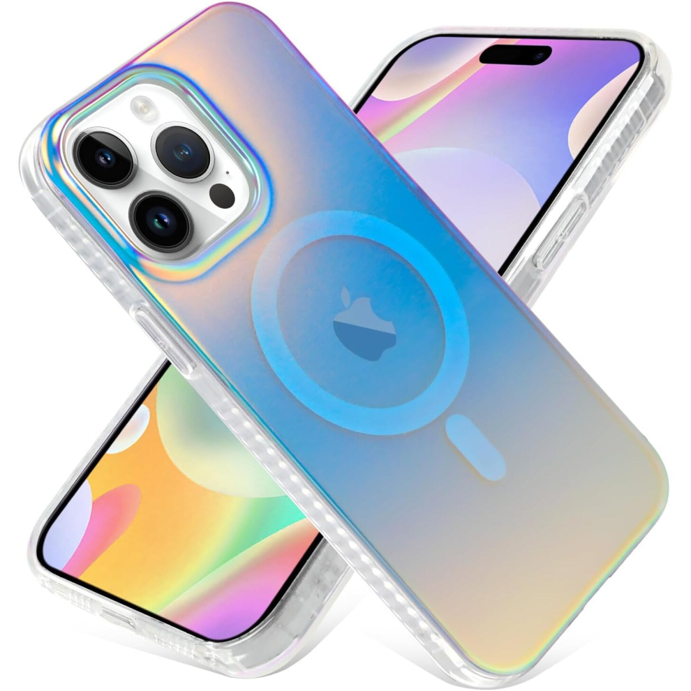 Case for iPhone 15 Pro 6.1 inch, Iridescent Matte Design [Compatible with MagSafe] Shockproof Protective Anti-Slip Slim Case for iPhone 15 Pro 2023