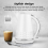 Tower Tower Solitaire White Kettle 2 Slice Toaster Bread Bin & Canisters Set 3