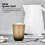 Tower Tower Solitaire White Kettle 2 Slice Toaster Bread Bin & Canisters Set 4