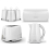 Tower Tower Solitaire White Kettle 2 Slice Toaster Bread Bin & Canisters Set 1