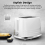 Tower Tower Solitaire White Kettle 2 Slice Toaster Bread Bin & Canisters Set 6