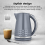 Tower Tower Solitaire Grey Kettle 2 Slice Toaster Bread Bin & Canisters Set 3