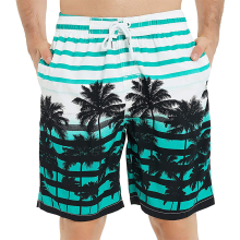 Men's Summer Coconut Beach Pants-4XL(Blue)Apparel and Accessories