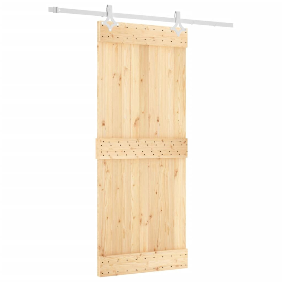 vidaXL Sliding Door with Hardware Set Interior Door Barn Door Solid Wood Pine