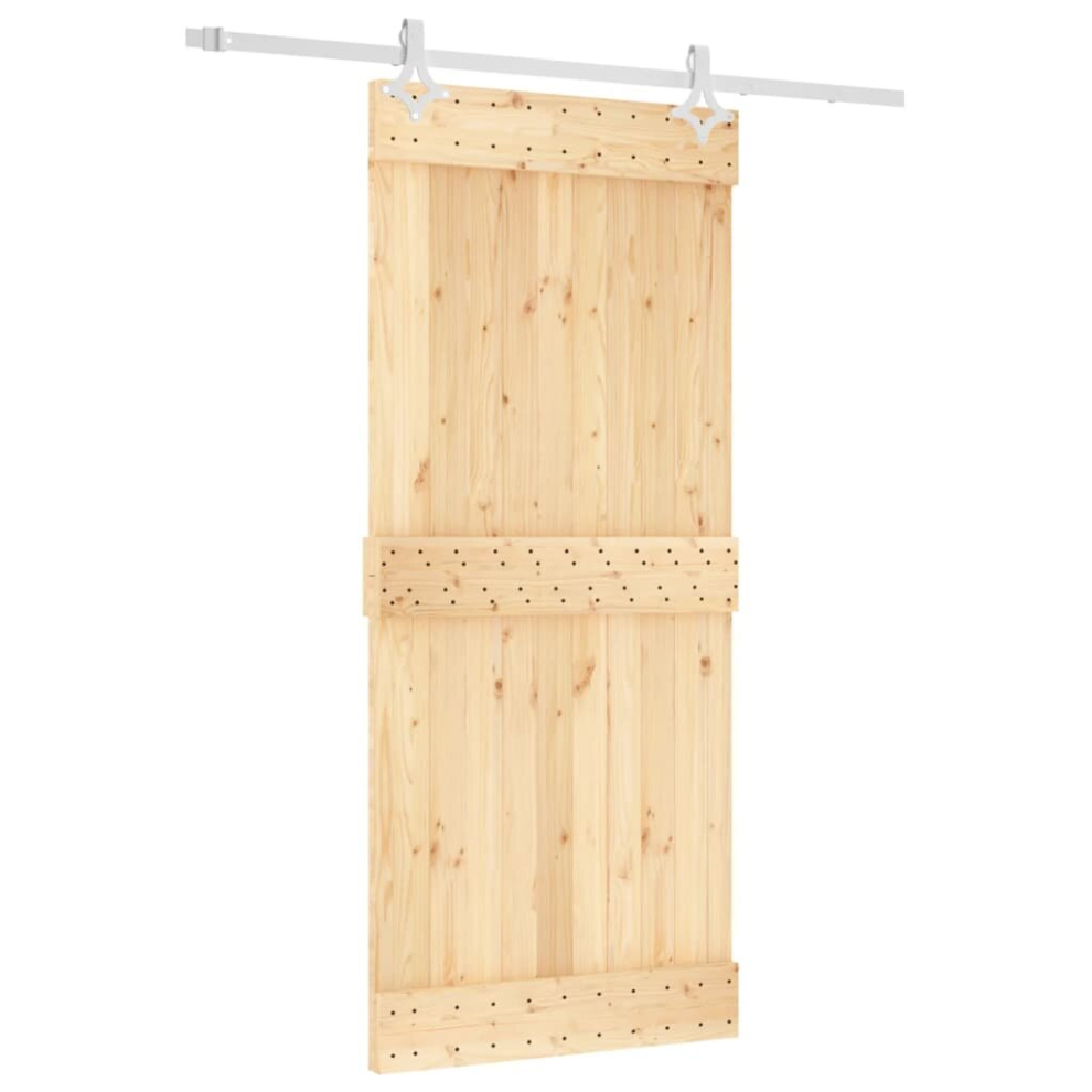 vidaXL Sliding Door with Hardware Set Interior Door Barn Door Solid Wood Pine