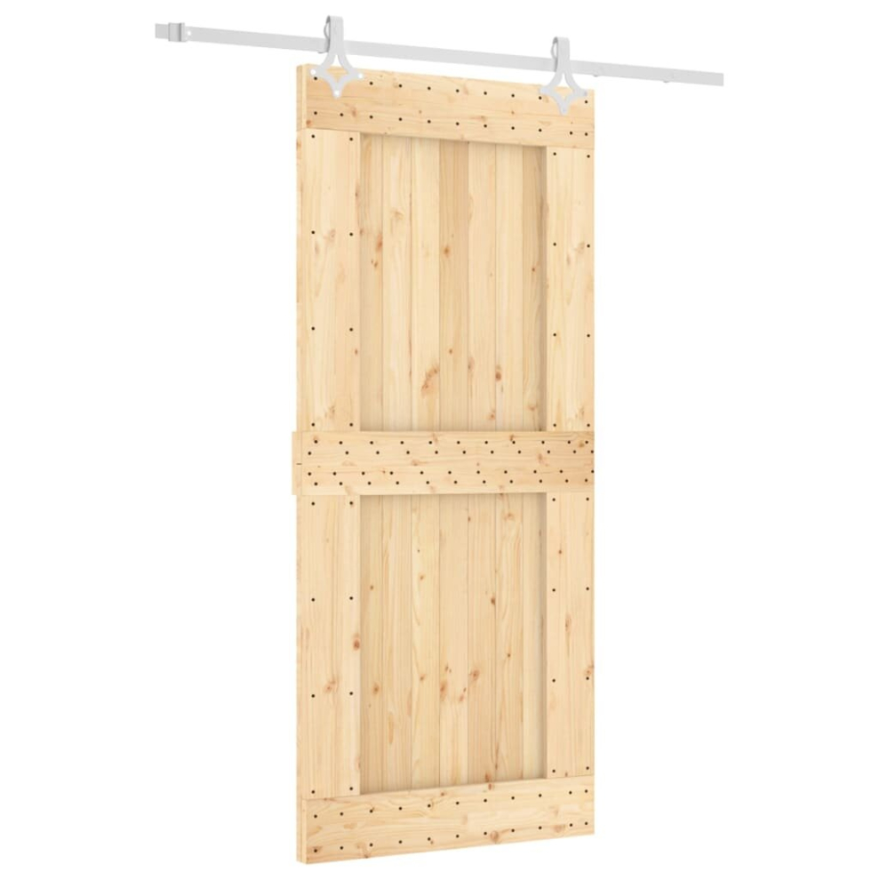 vidaXL Sliding Door with Hardware Set Interior Door Barn Door Solid Wood Pine