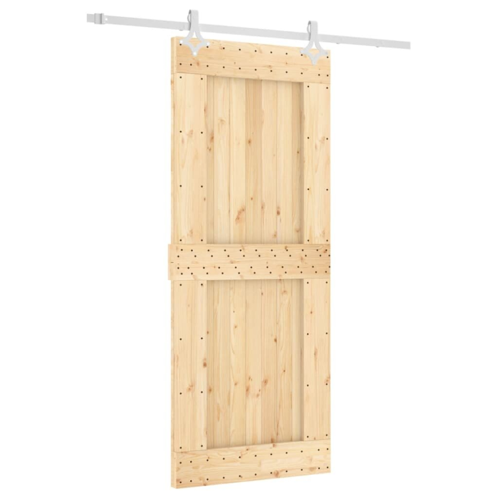 vidaXL Sliding Door with Hardware Set Interior Door Barn Door Solid Wood Pine