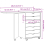 VidaXL (grey) vidaXL Rolling Cabinet with Desk Mobile File Cabinet Solid Wood Pine MOSS 4
