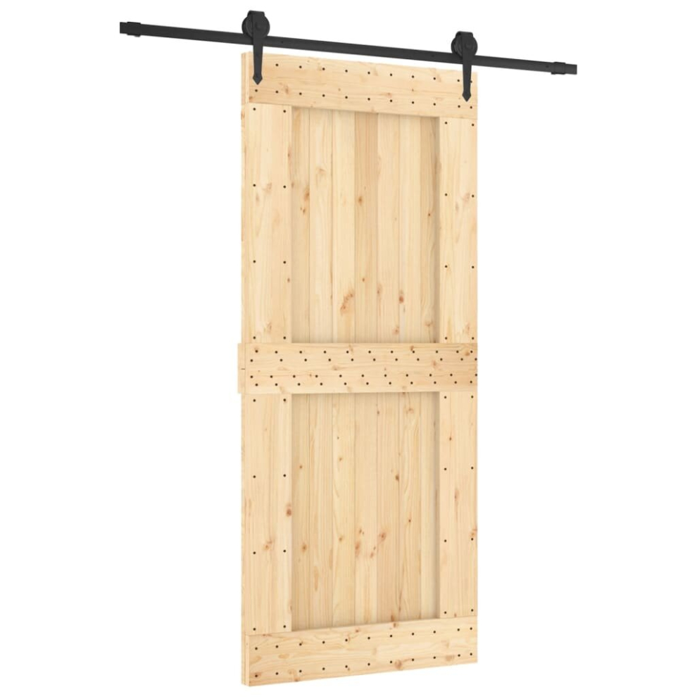vidaXL Sliding Door with Hardware Set Interior Door Barn Door Solid Wood Pine
