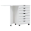 VidaXL (white) vidaXL Rolling Cabinet with Desk Mobile File Cabinet Solid Wood Pine MOSS 1