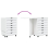 VidaXL (white) vidaXL Rolling Cabinet with Desk Mobile File Cabinet Solid Wood Pine MOSS 7