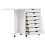 VidaXL (white) vidaXL Rolling Cabinet with Desk Mobile File Cabinet Solid Wood Pine MOSS 3