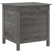 (anthracite, 50 x 49 x 56.5 cm) vidaXL Garden Storage Box Outdoor Storage Chest Trunk Toy Box Solid Wood Fir