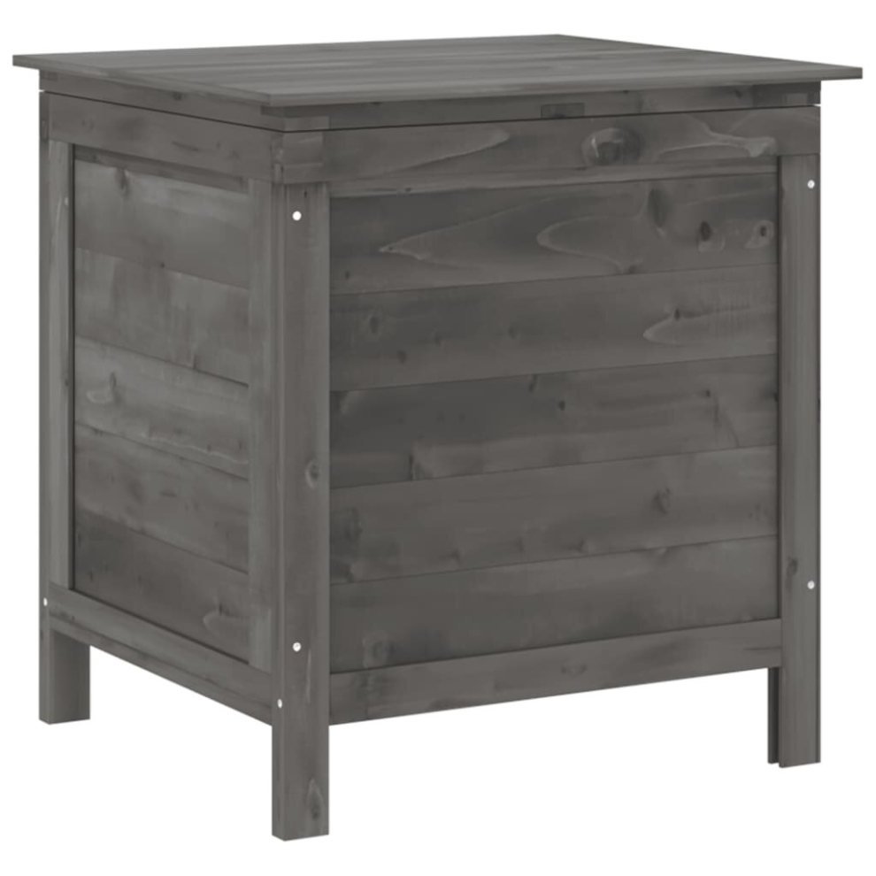 Vidaxl (Anthracite, 50 X 49 X 56.5 Cm) Garden Storage Box Outdoor Storage Chest Trunk Toy Box Solid Wood Fir