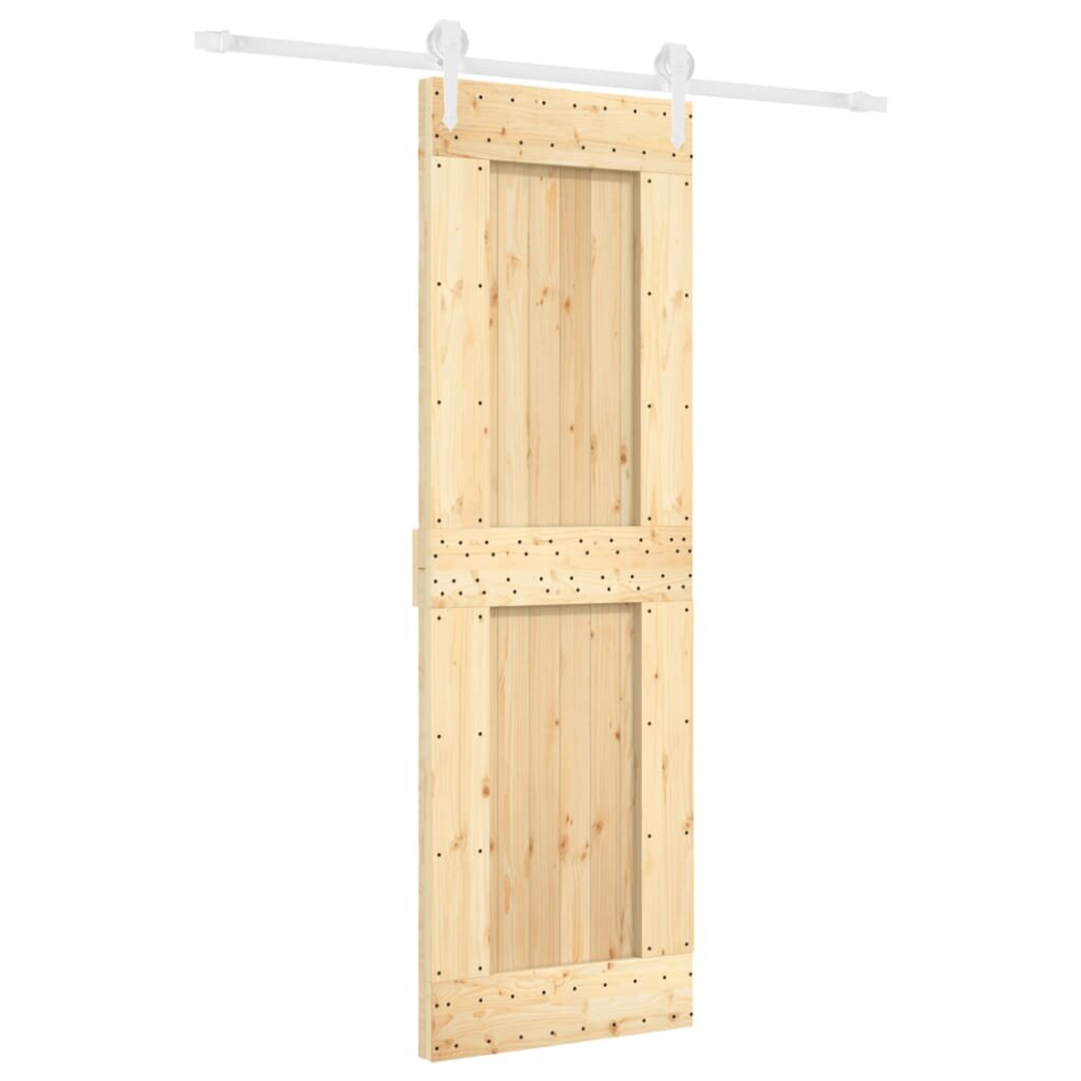 vidaXL Sliding Door with Hardware Set Interior Door Barn Door Solid Wood Pine