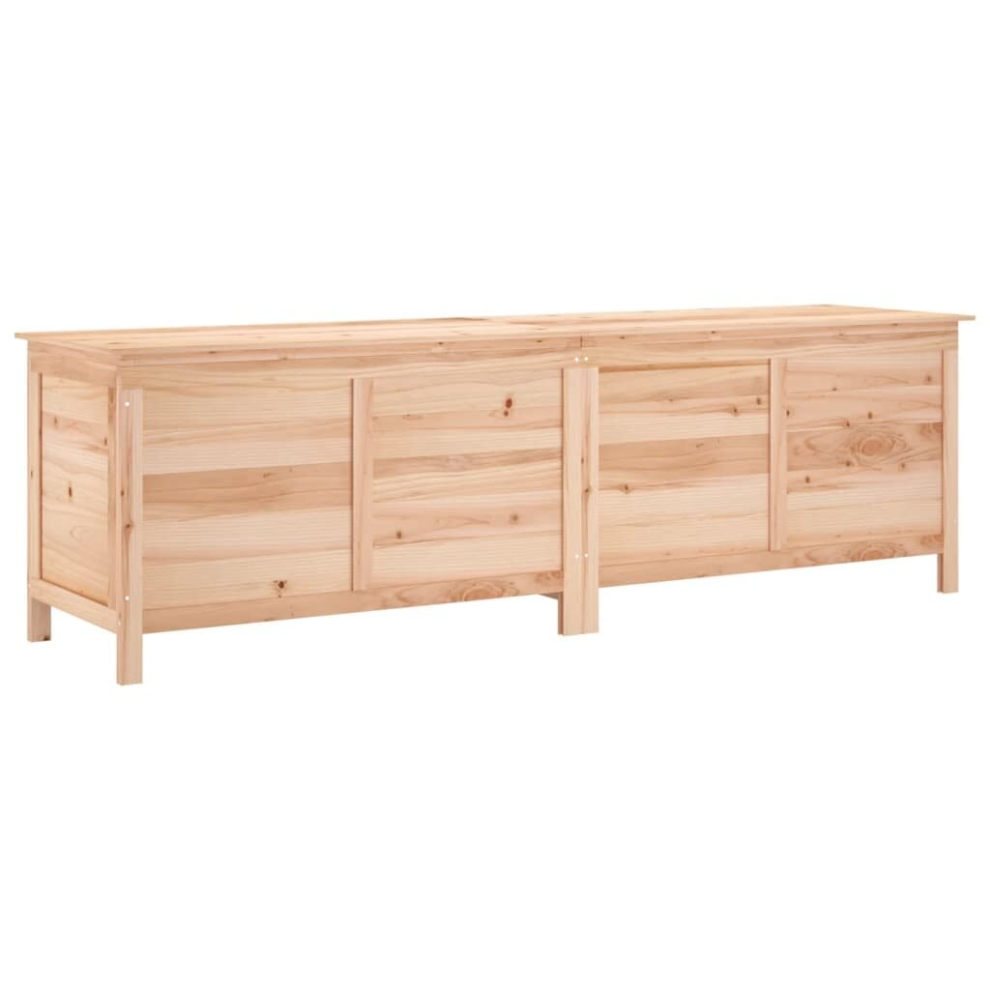Solid Fir Wood Slatted Garden Storage Box 56.5 X 198.5 X 50Cm Walplus - Image 2