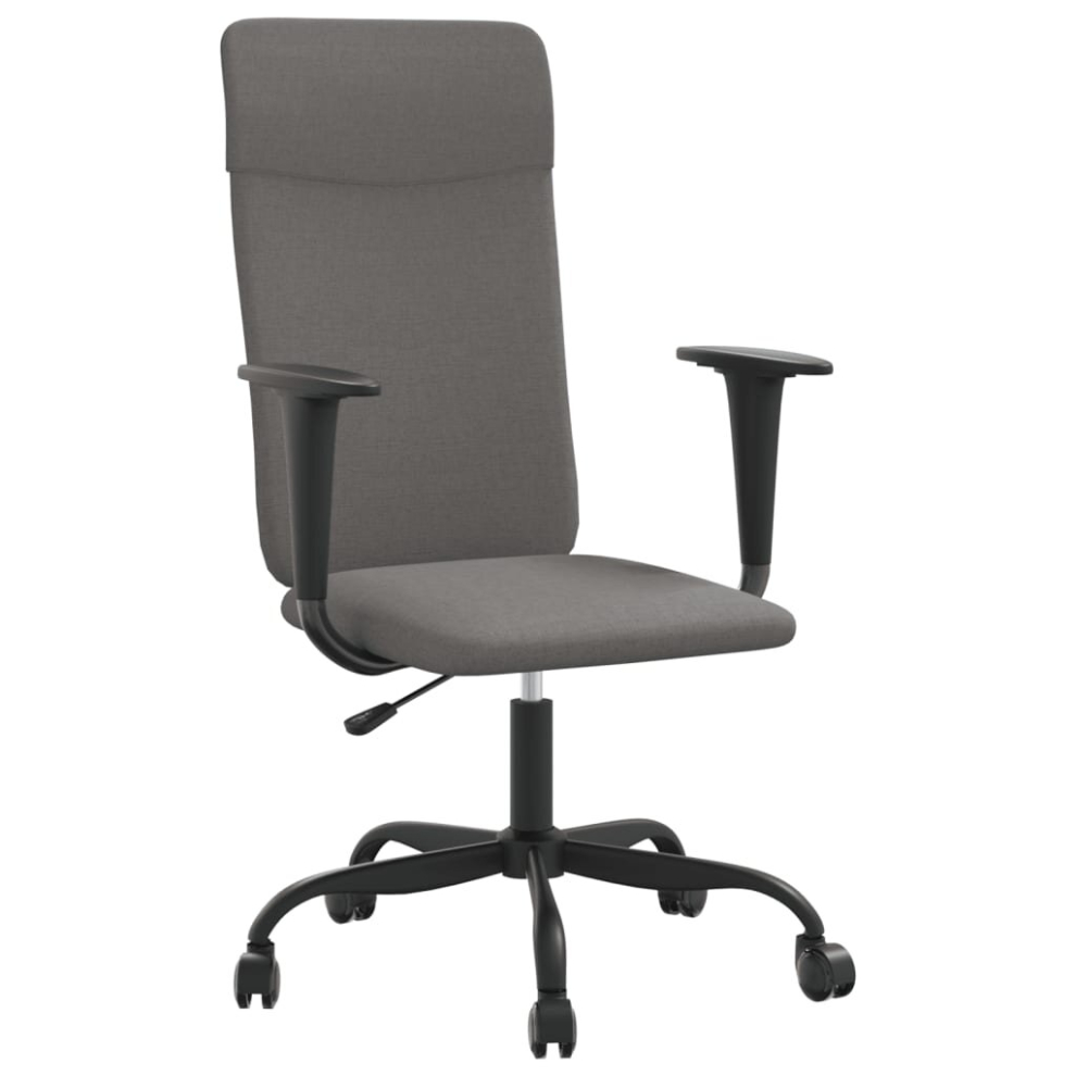 Vidaxl (Dark Grey) Office Chair Swivel Chair Computer Desk Chair Swivel Stool Seat Fabric