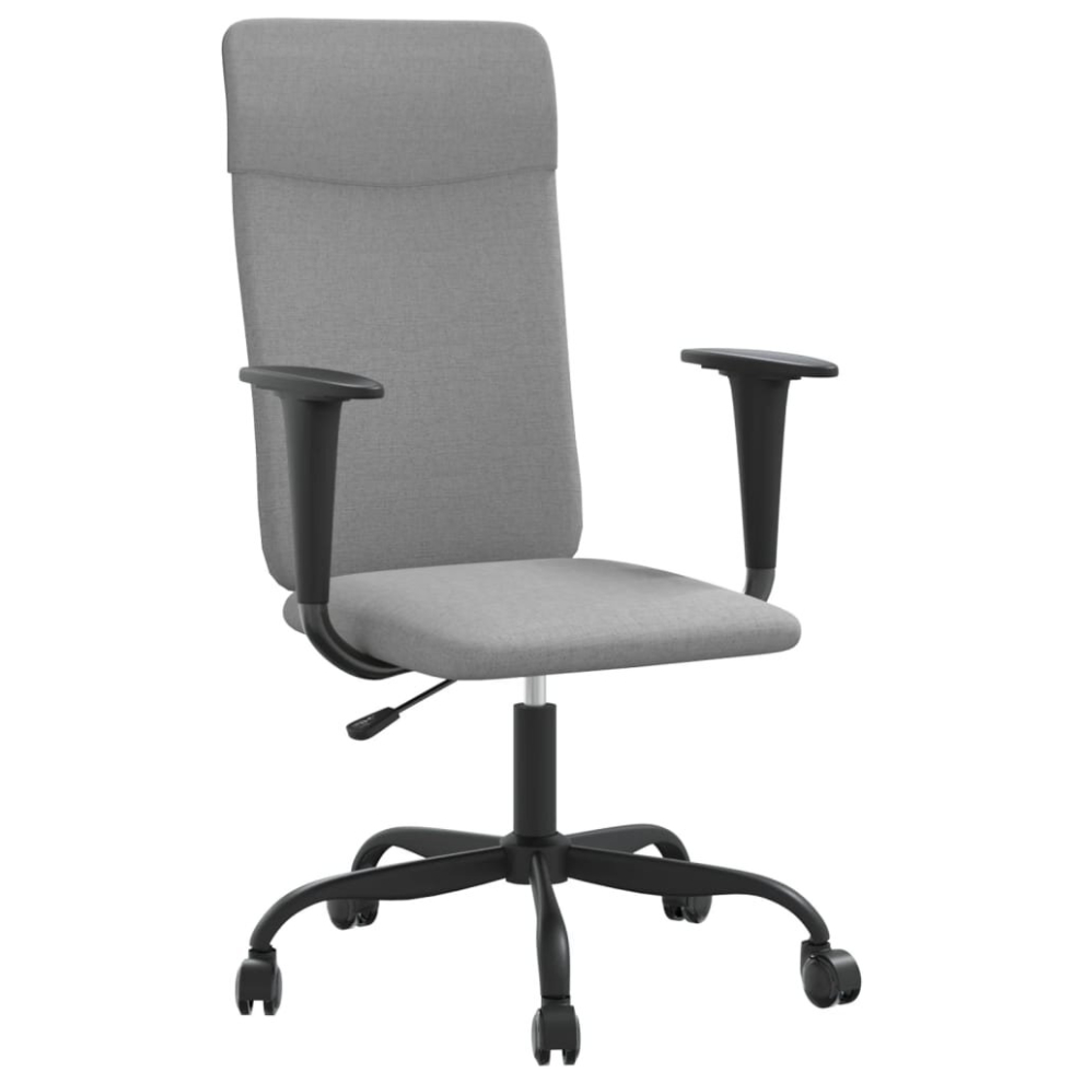 (Light grey) vidaXL Office Chair Swivel Chair Computer Desk Chair Swivel Stool Seat Fabric