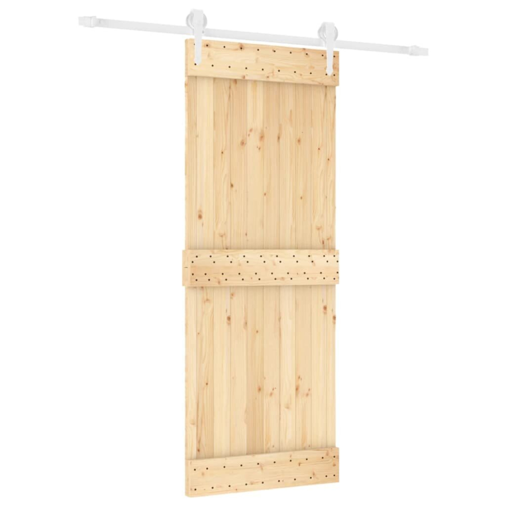 vidaXL Sliding Door with Hardware Set Interior Door Barn Door Solid Wood Pine