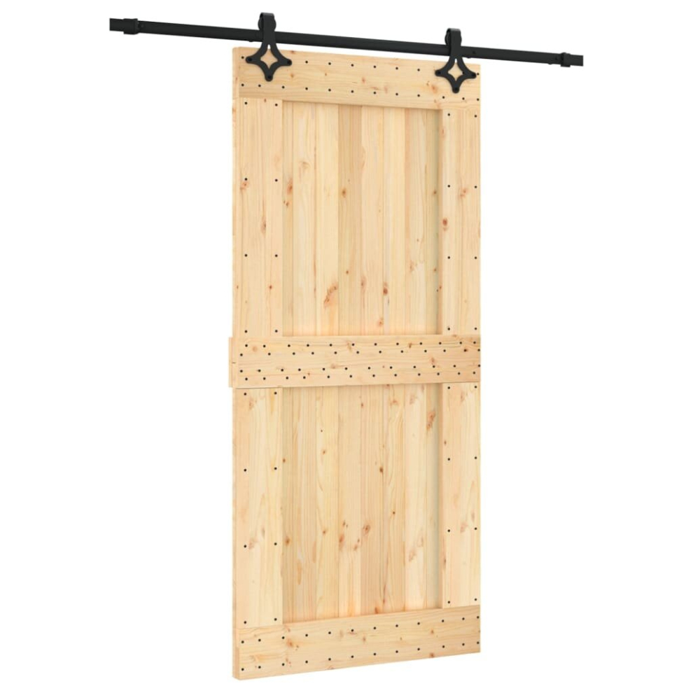 vidaXL Sliding Door with Hardware Set Interior Door Barn Door Solid Wood Pine