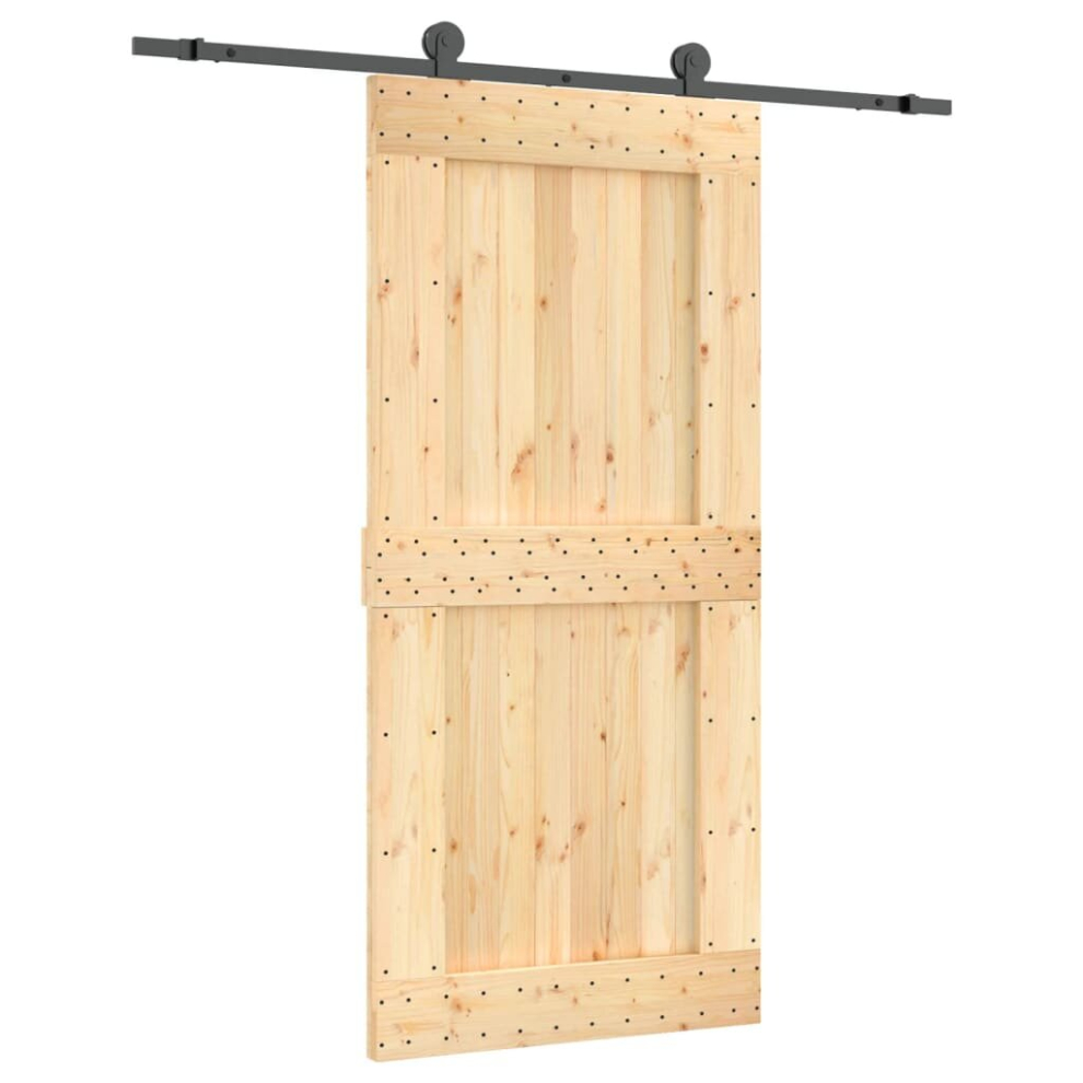 vidaXL Sliding Door with Hardware Set Interior Door Barn Door Solid Wood Pine