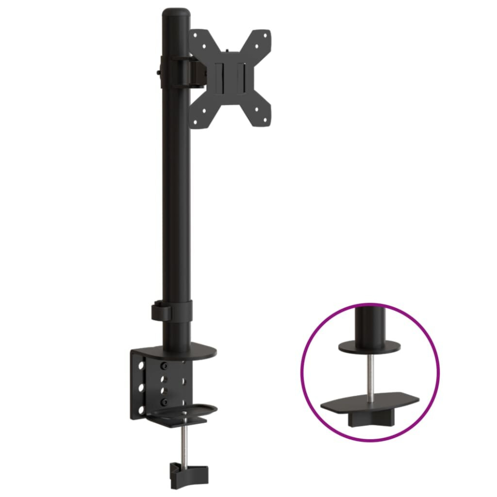 (single (without arm)) vidaXL Dual Monitor Stand Desk Mount Monitor Mount Black Steel VESA 75/100 Mm