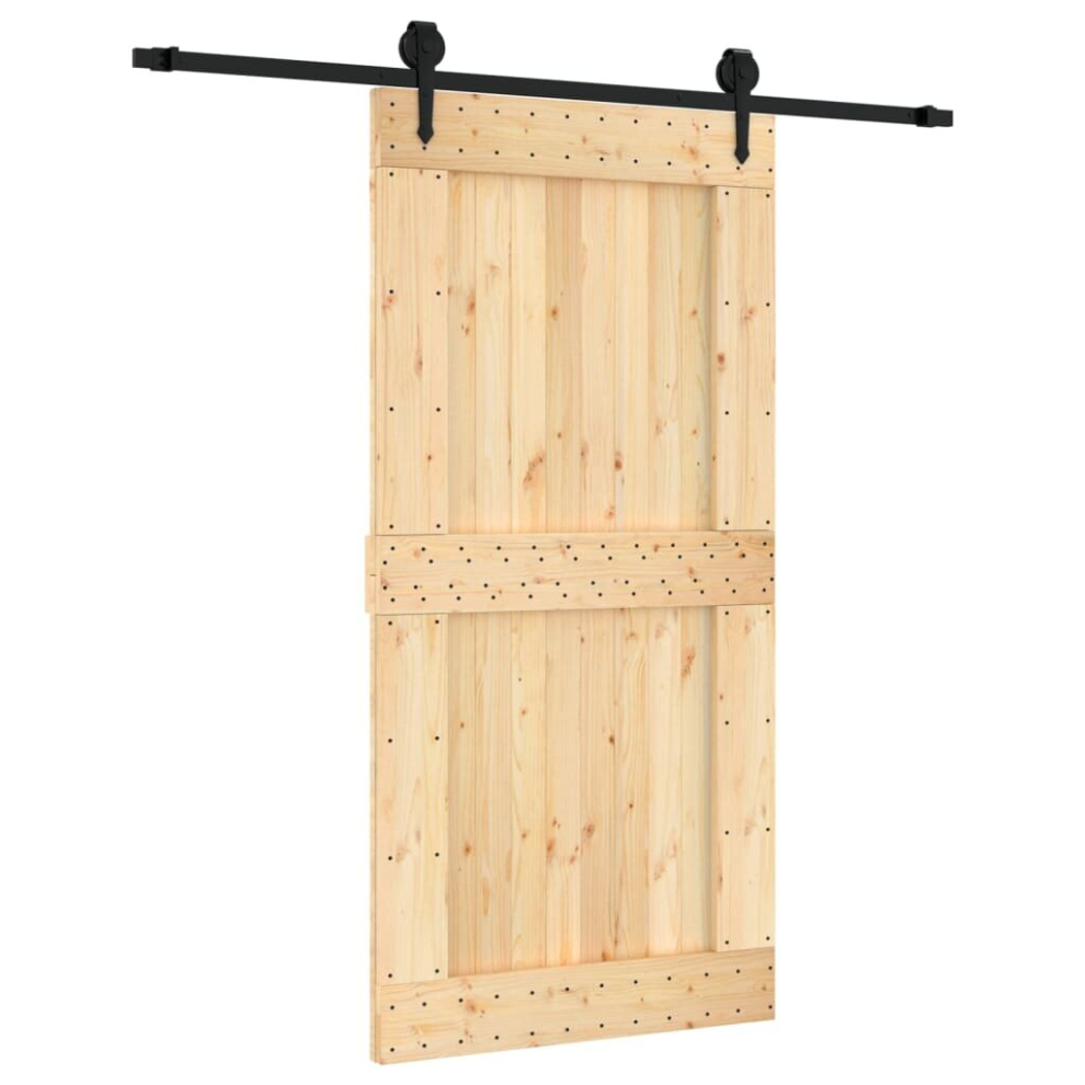 vidaXL Sliding Door with Hardware Set Interior Door Barn Door Solid Wood Pine