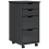 VidaXL (grey) vidaXL Rolling Cabinet Office Cabinet with Drawers Grey Solid Wood Pine MOSS 1