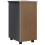 VidaXL (grey) vidaXL Rolling Cabinet Office Cabinet with Drawers Grey Solid Wood Pine MOSS 6