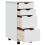 VidaXL (white) vidaXL Rolling Cabinet Office Cabinet with Drawers Grey Solid Wood Pine MOSS 3