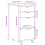 VidaXL (white) vidaXL Rolling Cabinet Office Cabinet with Drawers Grey Solid Wood Pine MOSS 4